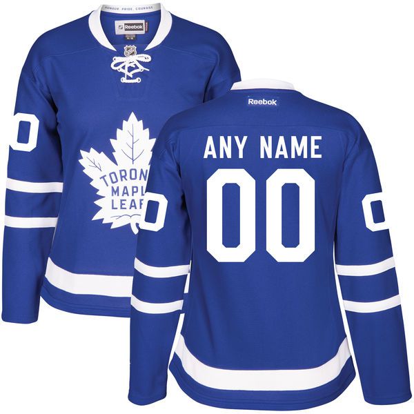 Women Toronto Maple Leafs Reebok Blue Custom NHL Jersey->customized nhl jersey->Custom Jersey